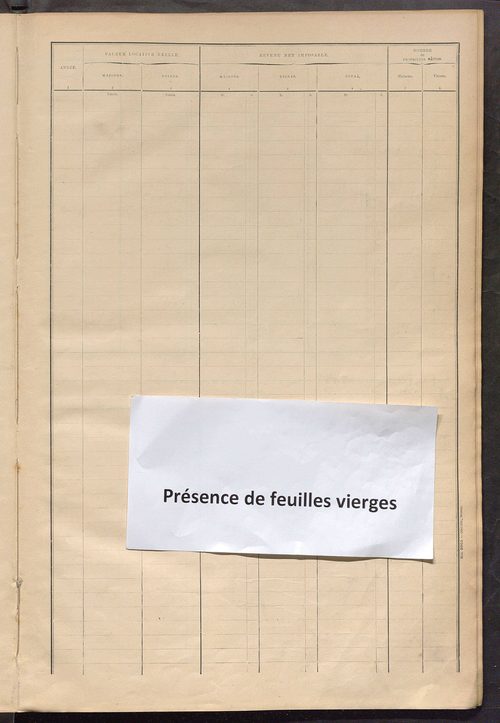 Matrice des propriétés bâties ; récapitulation ; table alphabétique des propriétaires.