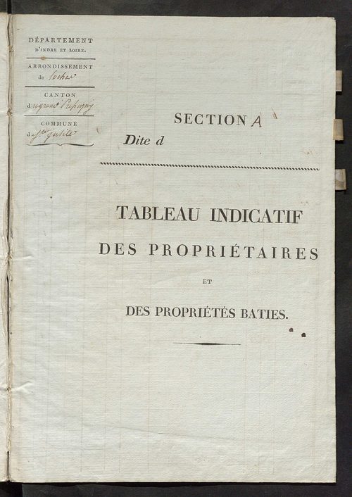 Commune de Sainte-Julitte, tableau indicatif des propriétaires et des propriétés bâties.