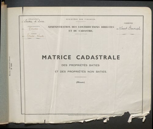 Table des comptes de la matrice. Comptes actifs personnes morales et A - F.
