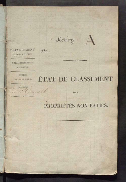 Etats de sections des propriétés non bâties.