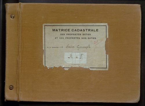 Table des comptes de la matrice. Comptes actifs personnes morales et A - F.