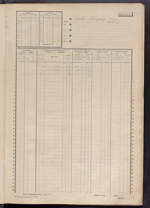Matrice des propriétés non bâties, fol. 489 à 1088.