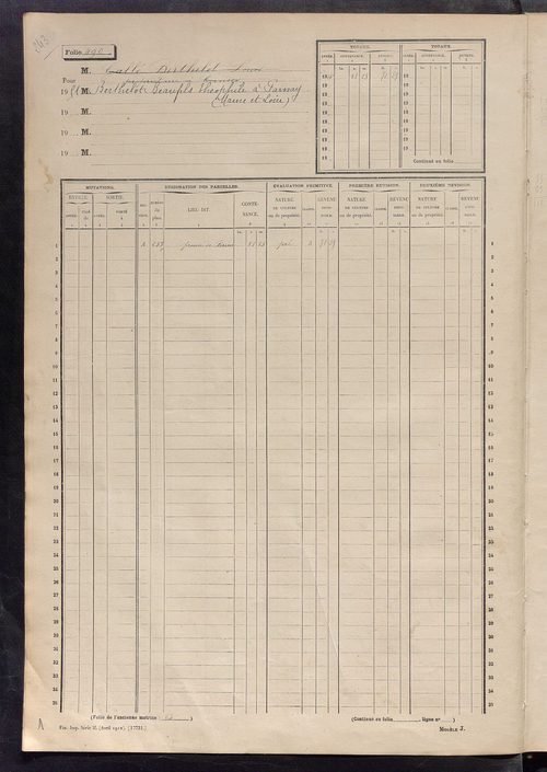 Matrice des propriétés non bâties, fol. 489 à 1088.