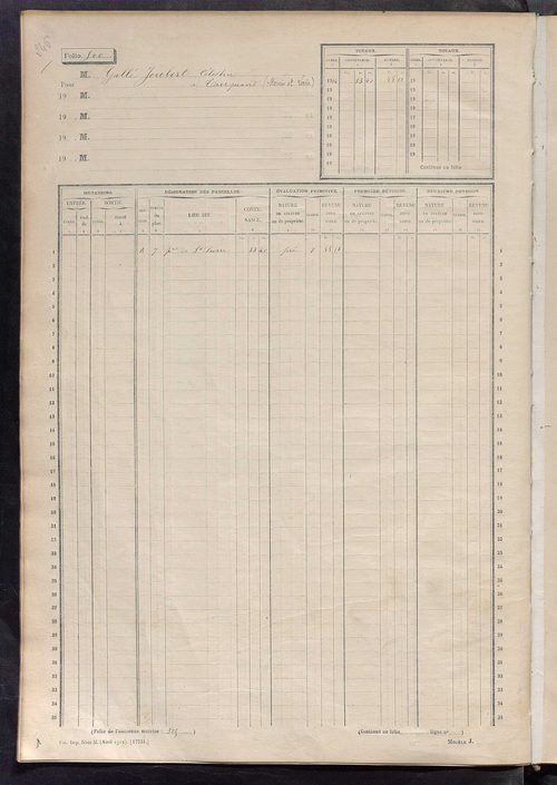 Matrice des propriétés non bâties, fol. 489 à 1088.