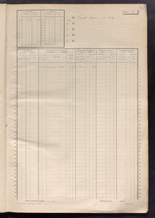 Matrice des propriétés non bâties, fol. 501 à 1102.