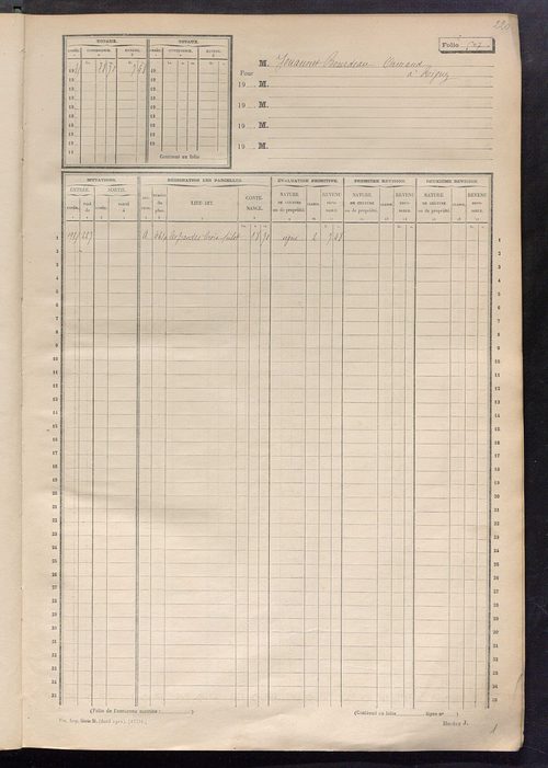 Matrice des propriétés non bâties, fol. 501 à 1102.