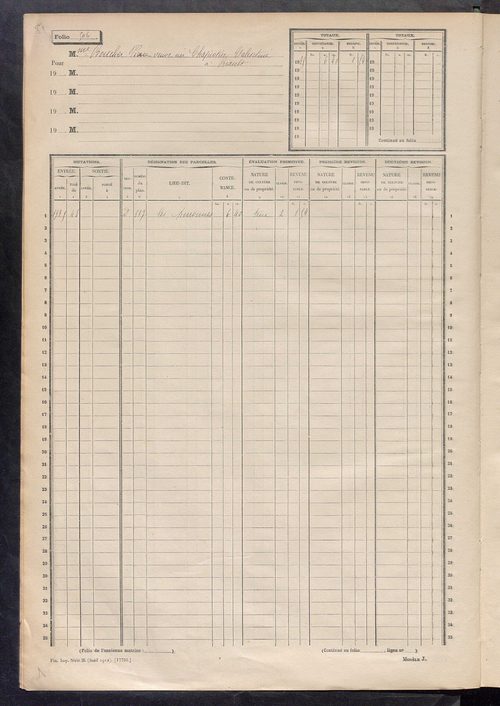 Matrice des propriétés non bâties, fol. 501 à 1102.