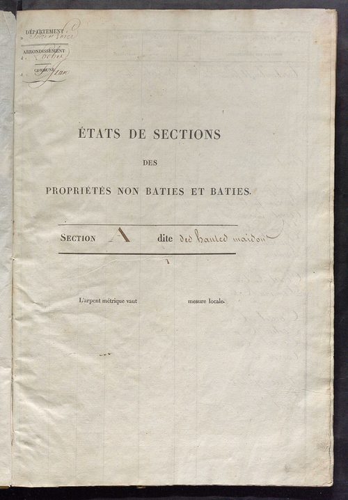 Sections A à C.