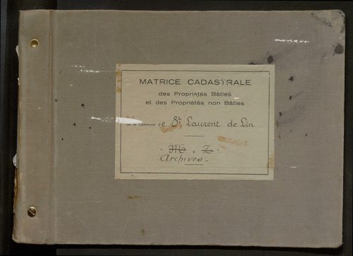 Comptes actifs A-Z : relevés de propriétés non bâties (1932-1951).