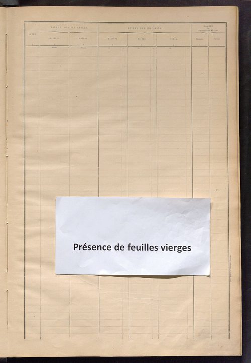 Matrice des propriétés bâties ; récapitulation ; table alphabétique des propriétaires.