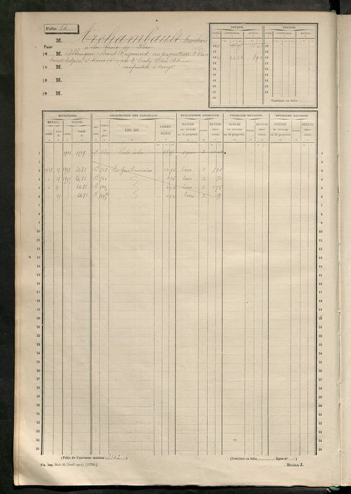 Matrice des propriétés non bâties, fol. 1 à 600.