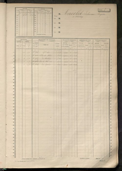Matrice des propriétés non bâties, fol. 1 à 600.