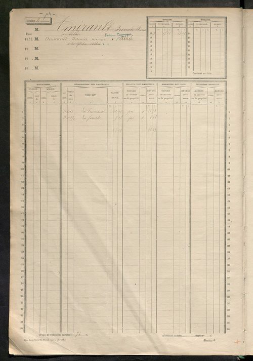 Matrice des propriétés non bâties, fol. 1 à 600.