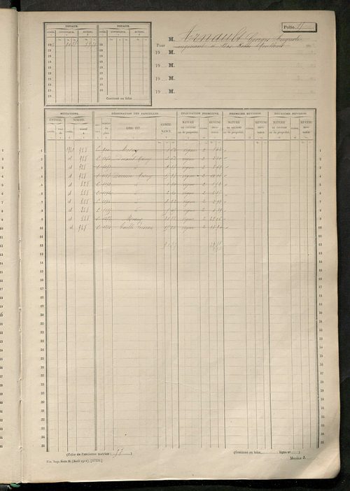 Matrice des propriétés non bâties, fol. 1 à 600.