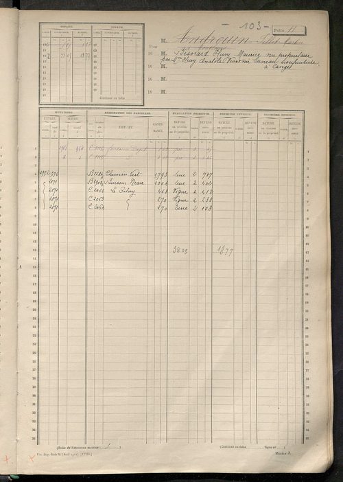 Matrice des propriétés non bâties, fol. 1 à 600.
