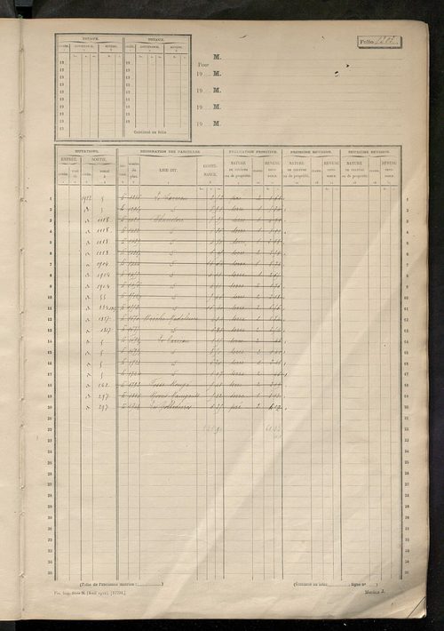 Matrice des propriétés non bâties, fol. 1201 à 1804.
