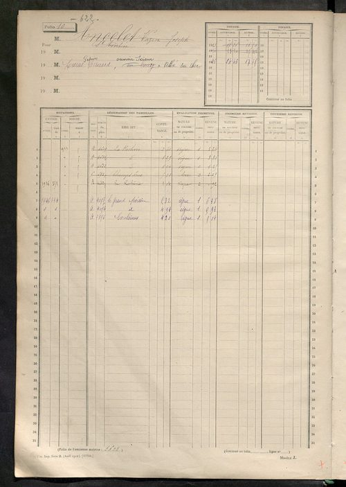 Matrice des propriétés non bâties, fol. 1 à 600.