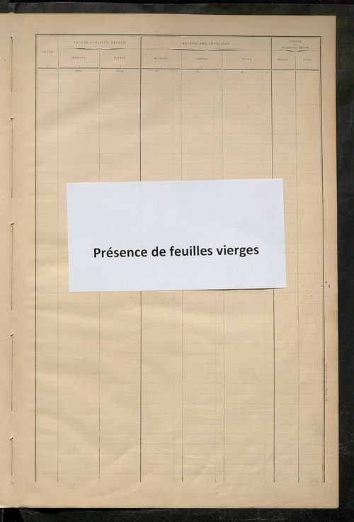 Matrice des propriétés bâties ; récapitulation ; table alphabétique des propriétaires.