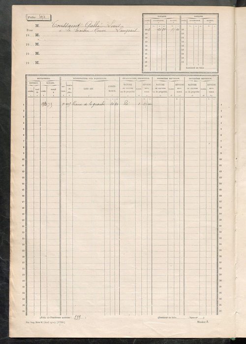 Matrice des propriétés non bâties, fol. 493 à 645.