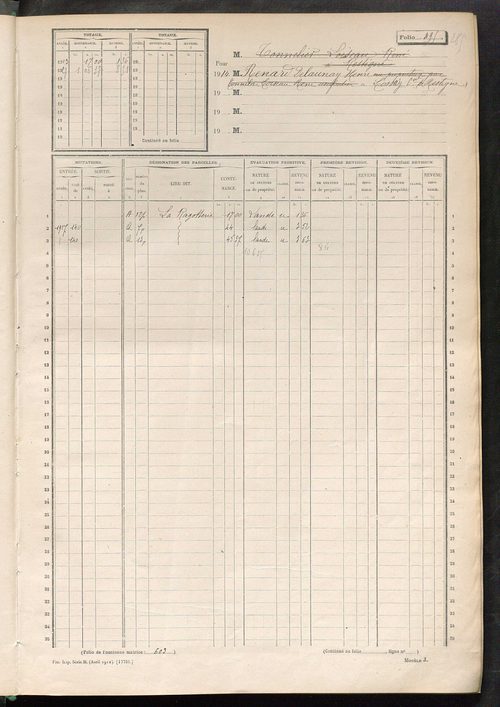 Matrice des propriétés non bâties, fol. 493 à 645.