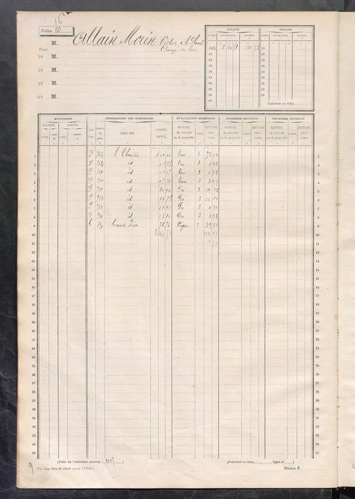 Matrice des propriétés non bâties, fol. 1 à 600.