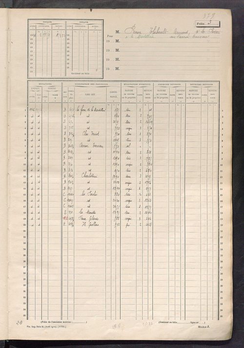 Matrice des propriétés non bâties, fol. 1 à 600.