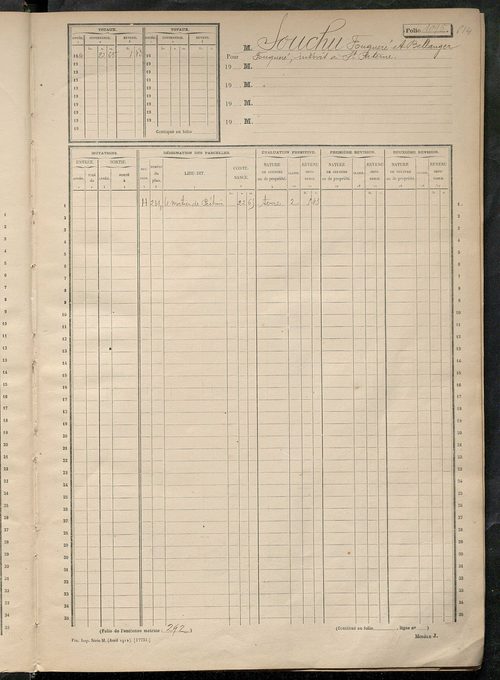 Matrice des propriétés non bâties, fol. 1093 à 1512.
