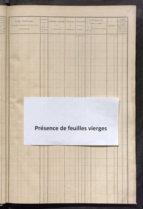 Etats de sections.
