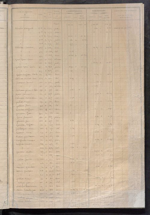 Matrice des propriétés non bâties : tableau présentant les augmentations et les diminutions survenues dans la matière imposable ; récapitulation ; table alphabétique des propriétaires.
