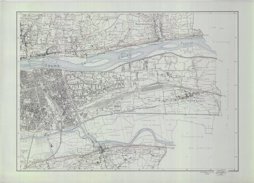 Groupement d'urbanisme de Tours, planche 4 : Saint-Avertin, Saint-Pierre-des-Corps, La Ville-aux-Dames, Rochecorbon, Sainte-Radegonde-en-Touraine, (1957)