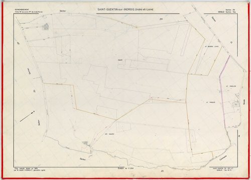 Section ZN, feuille avec extension sur Genillé