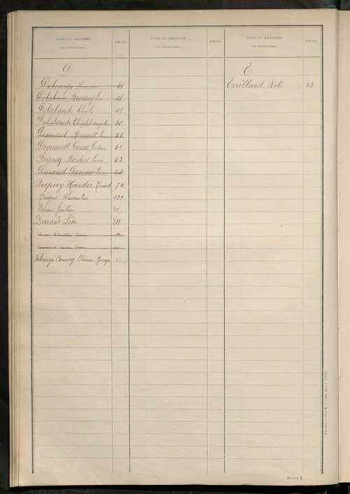 Matrice des propriétés non bâties ; tableau présentant les augmentations et les diminutions survenues dans la matière imposable ; récapitulation ; table alphabétique des propriétaires.