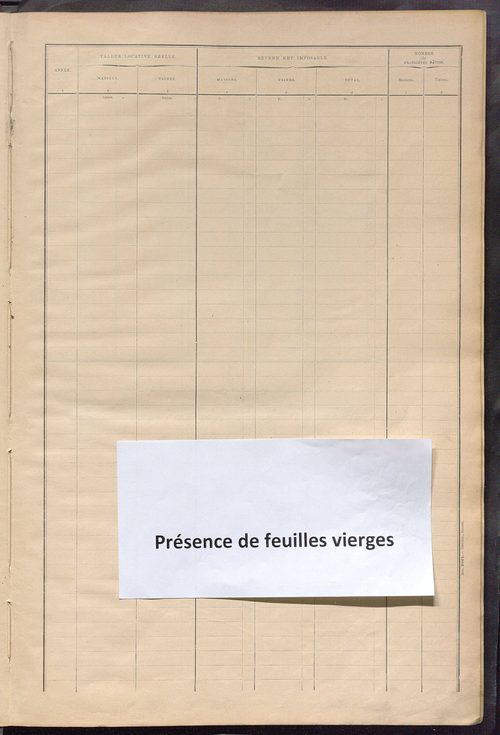 Matrice des propriétés bâties ; récapitulation ; table alphabétique des propriétaires.