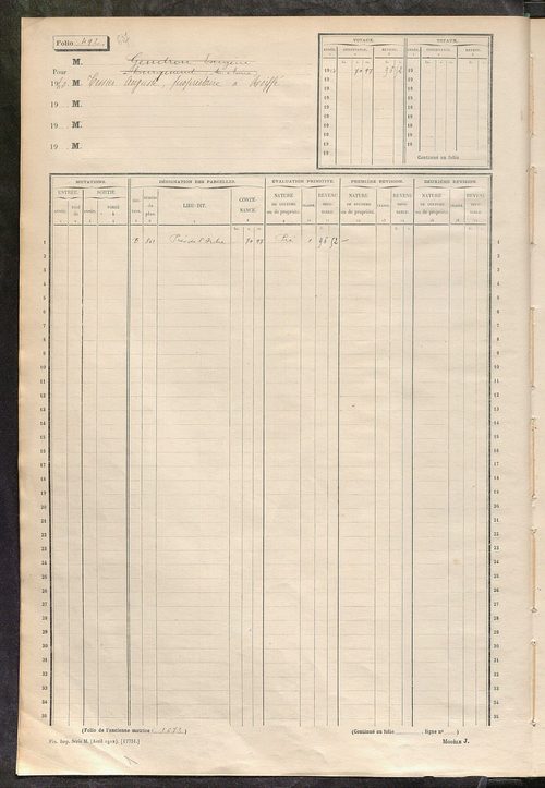 Matrice des propriétés non bâties, fol. 489 à 1088.