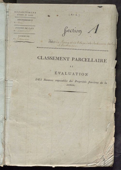 Etats de sections A à D.