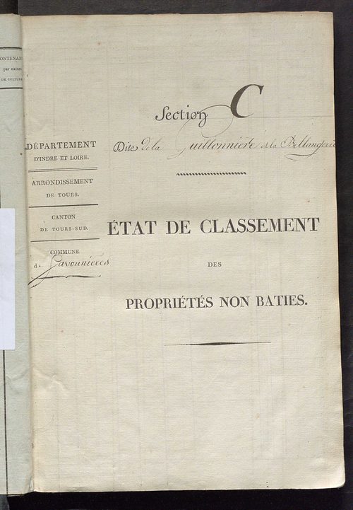 Sections C à F.