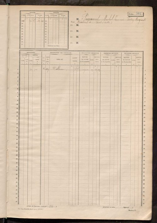 Matrice des propriétés non bâties, fol. 499 à 800.