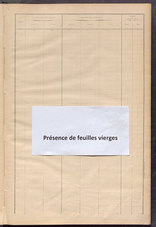 Matrice des propriétés bâties ; récapitulation ; table alphabétique des propriétaires.