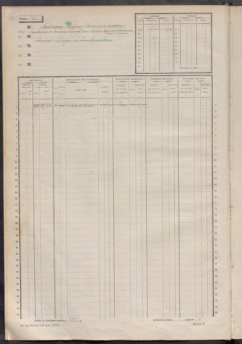 Matrice des propriétés non bâties, fol. 501 à 996.