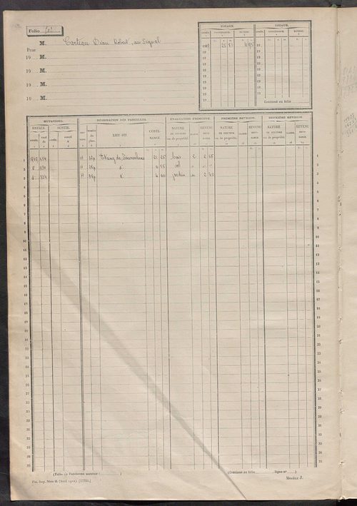 Matrice des propriétés non bâties, fol. 501 à 996.