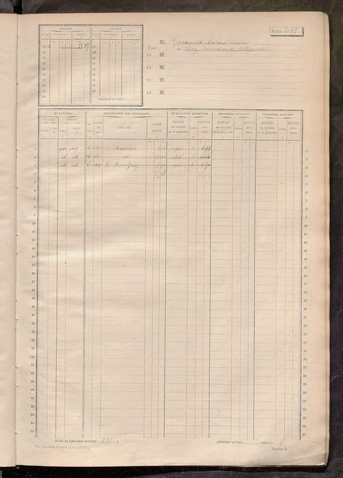 Matrice des propriétés non bâties, fol. 489 à 1088.