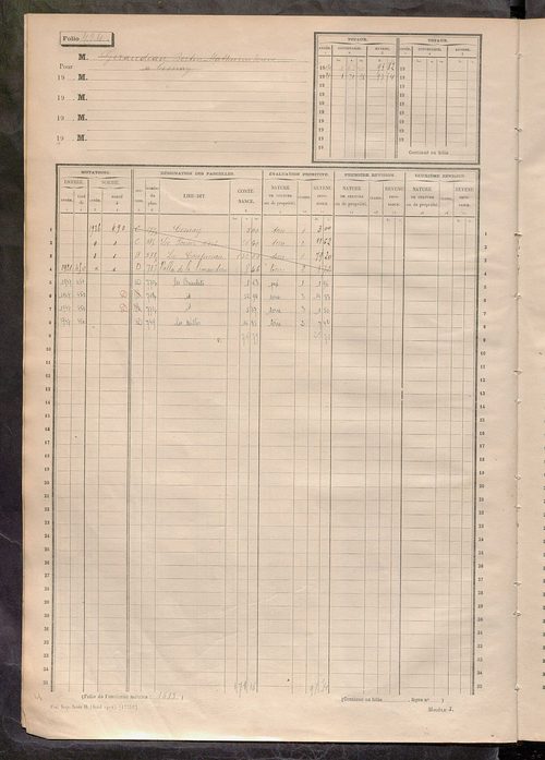 Matrice des propriétés non bâties, fol. 489 à 1088.