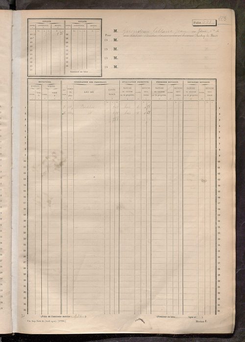 Matrice des propriétés non bâties, fol. 489 à 1088.