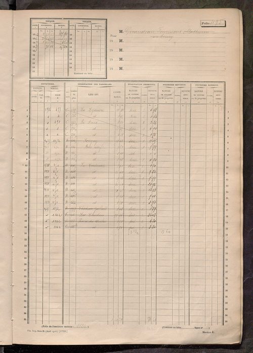 Matrice des propriétés non bâties, fol. 489 à 1088.