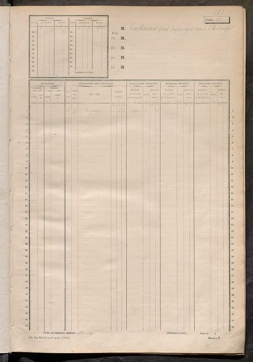 Matrice des propriétés non bâties, fol. 493 à 758.