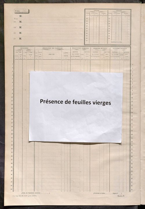 Matrice des propriétés non bâties, fol. 493 à 758.
