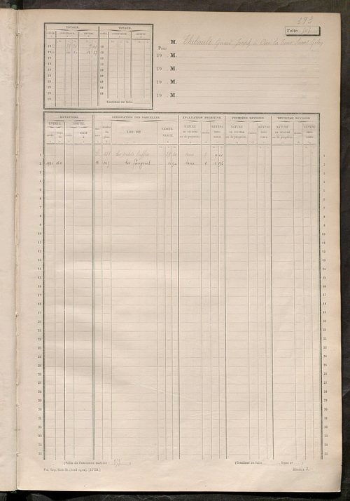 Matrice des propriétés non bâties, fol. 493 à 758.
