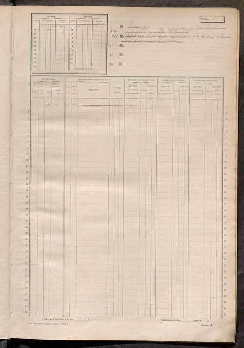 Matrice des propriétés non bâties, fol. 493 à 758.