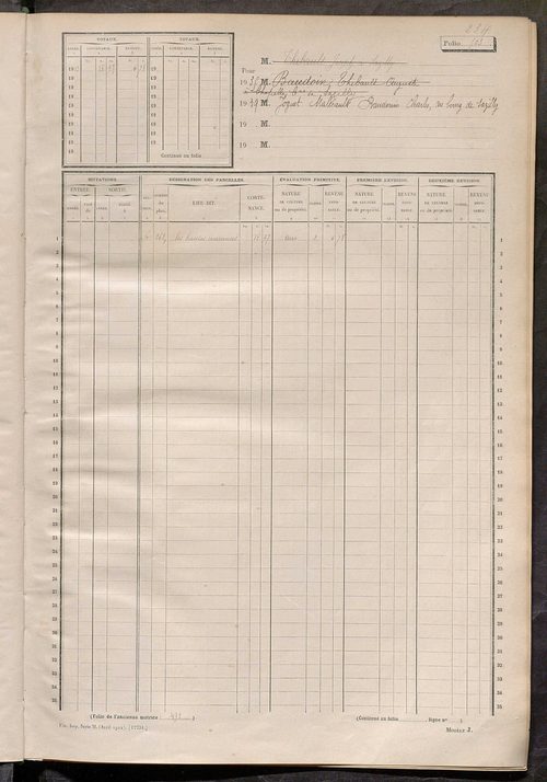 Matrice des propriétés non bâties, fol. 493 à 758.