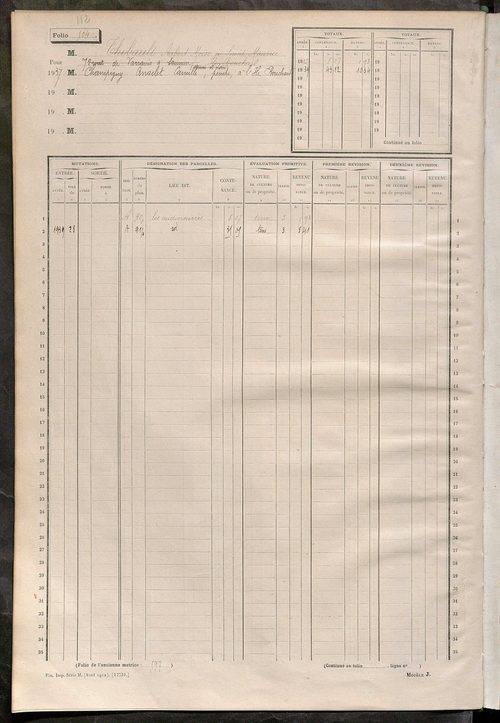 Matrice des propriétés non bâties, fol. 493 à 758.